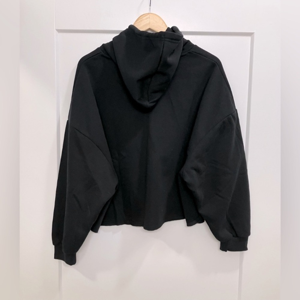 Von Dutch Rhinestone Cropped Hoodie | Black | NWT | Oversized | Y2K | Size XL - Picture 3 of 8
